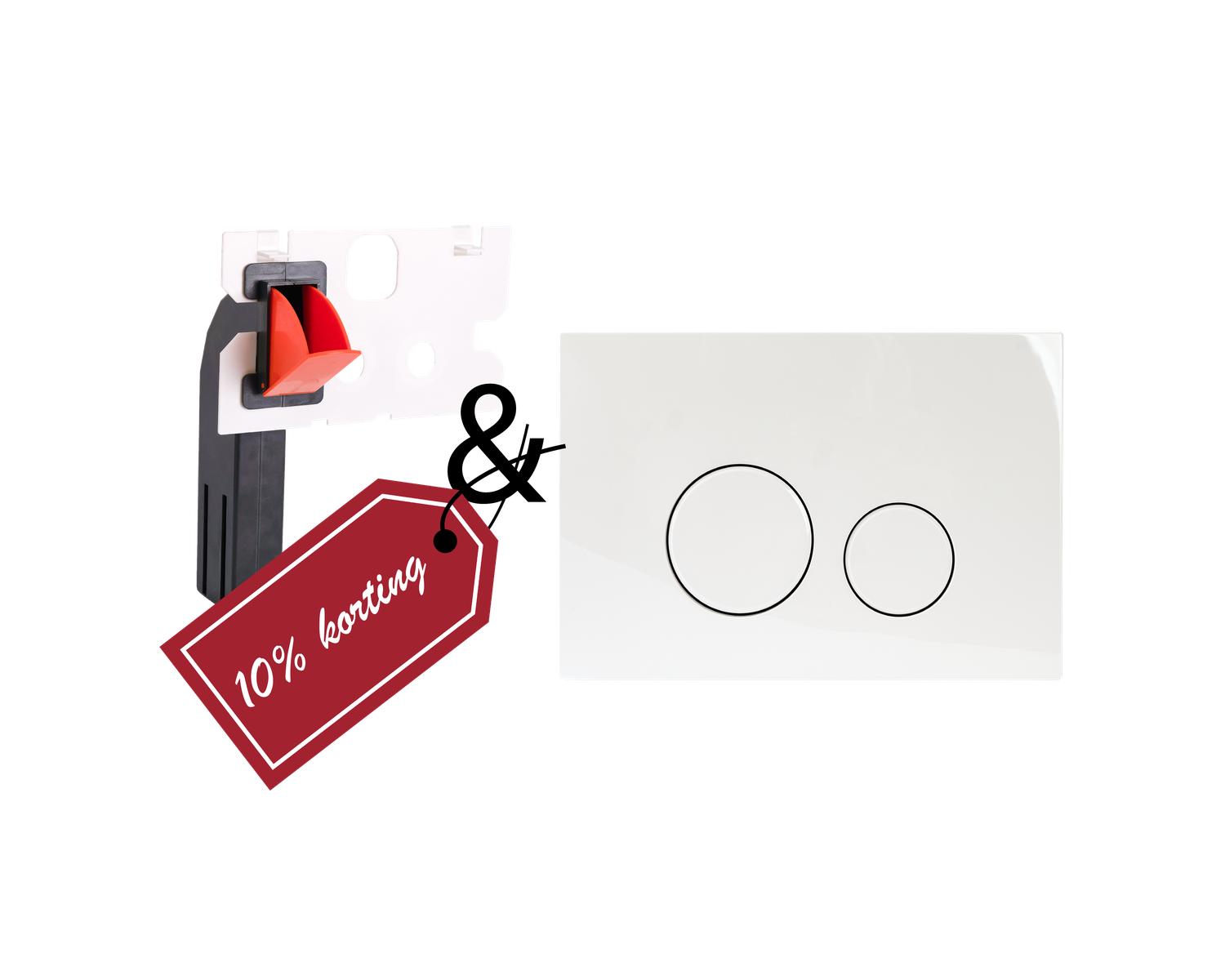 Cortado Combi Deal: Bedieningsplaat + Toiletblokhouder