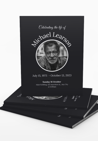 Funeral Program - Letter Sized Paper