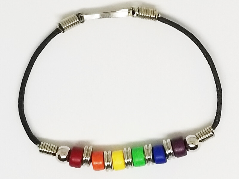RAINBOW CERAMIC BEAD BRACELET