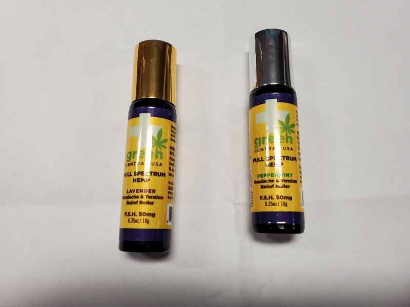 GREEN CENTRAL FULL SPECTRUM HEMP HEADACHE & TENSION ROLLER
