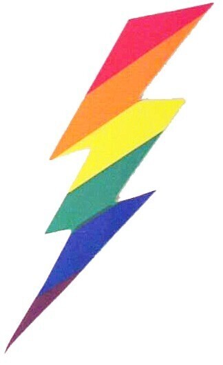 RAINBOW LIGHTNING BOLT STICKER