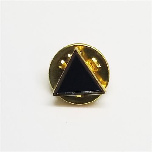 BLACK TRIANGLE LAPEL PIN