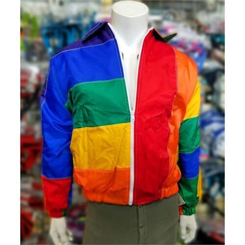 RAINBOW NYLON JACKET WITH QUILTED LINING RAINBOW NYLON JACKET WITH QUILTED LINING