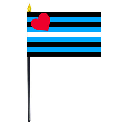 LEATHER PARADE FLAG 4"x6"