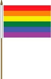RAINBOW PARADE FLAG 4"x6"