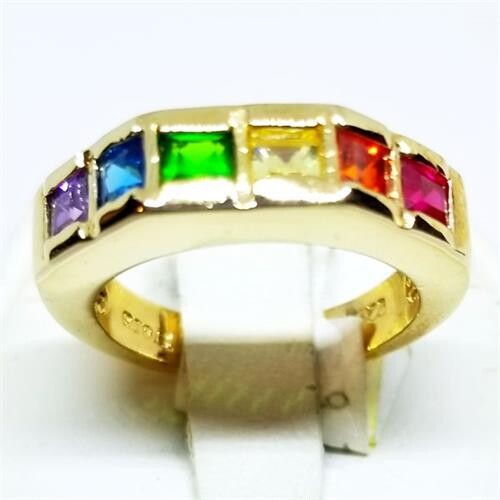 RING-PRIDE, ANGLED, GOLD SIZE 06