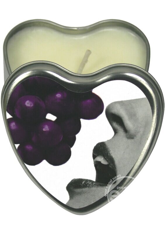 EDIBLE MASSAGE CANDLE HEART GRAPE