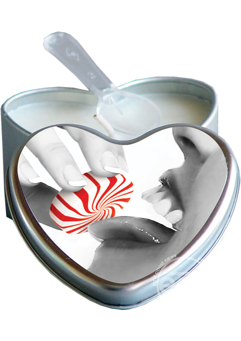 EDIBLE MASSAGE CANDLE HEART MINT (DISC.)
