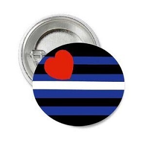 LEATHER PRIDE BUTTON, Size: 1.25"