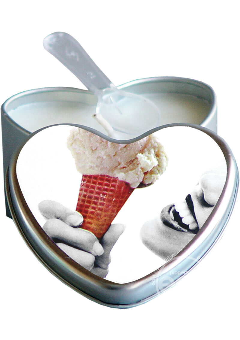 EDIBLE MASSAGE CANDLE HEART VANILLA