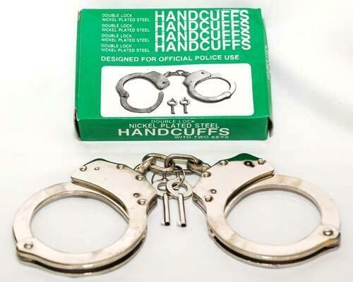 DOUBLE LOCK HANDCUFF (NICKLE PLATED)