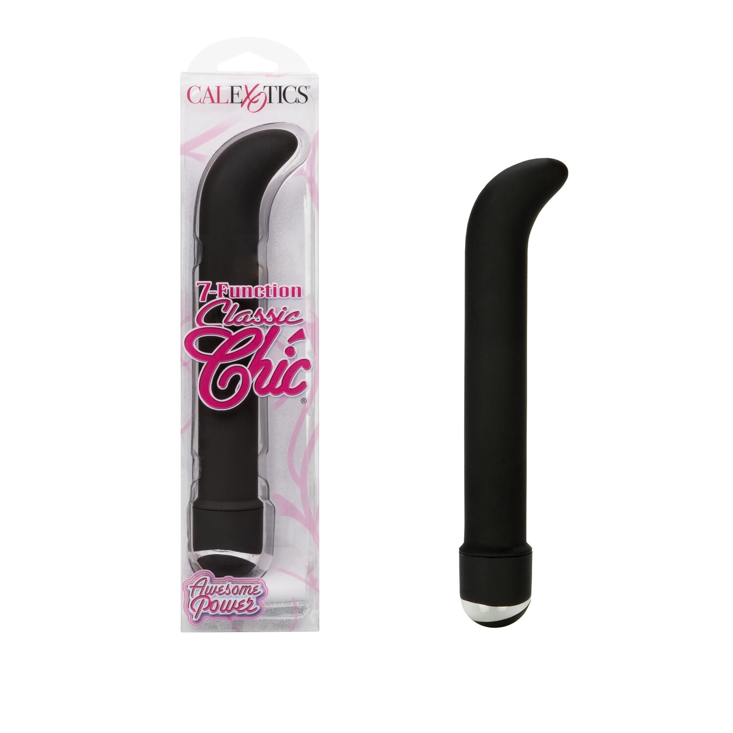 7 FUNCTION CLASSIC CHIC STANDARD G G-SPOT VIBRATOR 6.25", Color: BLACK