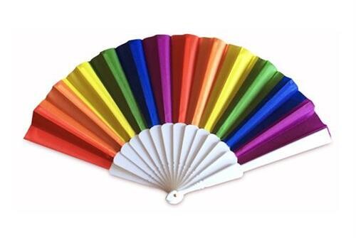 RAINBOW VERTICAL STRIPES FAN