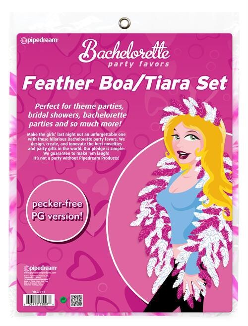 FEATHER BOA & TIARA SET (DISC.)