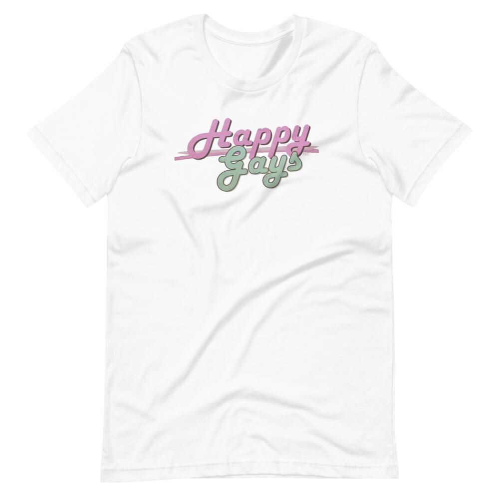 HAPPY GAYS T SHIRT, Size: SMALL