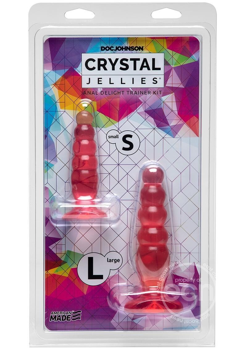 CRYSTAL JELLIES ANAL DELIGHT TRAINER KIT , Color: PINK