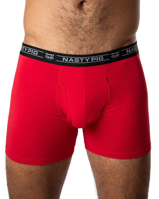 NASTY PIG LAUNCH BOXER BRIEF RED