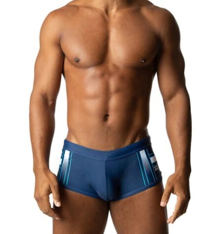 NASTY PIG OFF THE GRID SQUARE CUT NAVY, Size: SMALL