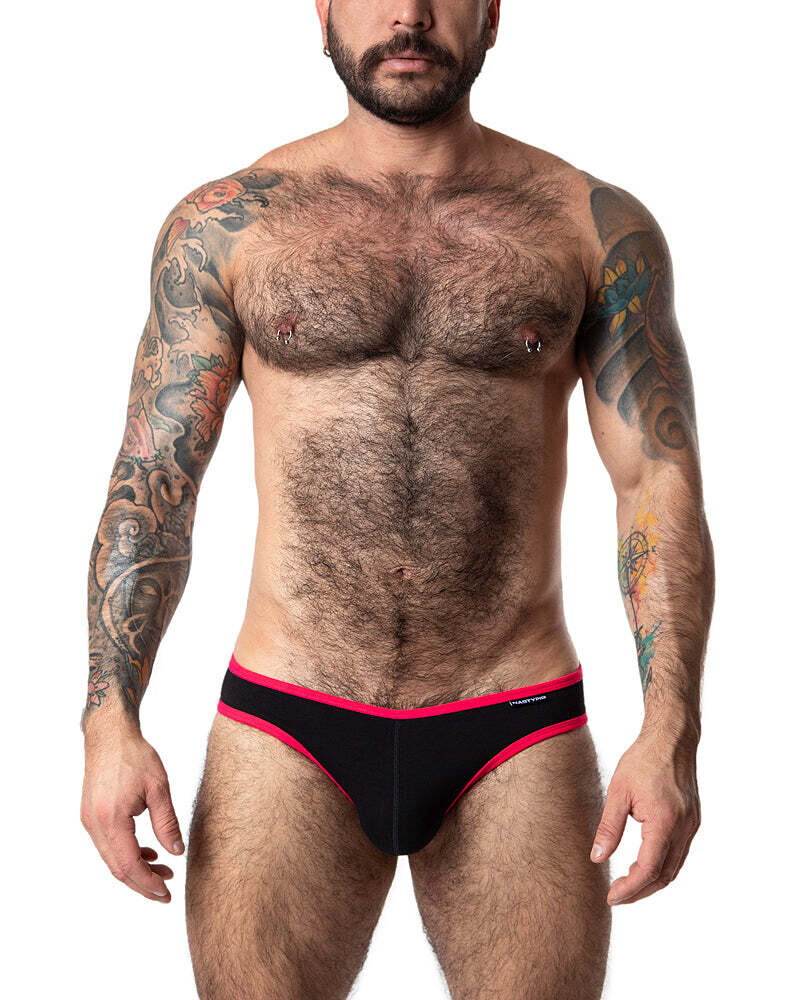 NASTY PIG PROFILE LOWRISE BRIEF BLK/RED, Size: S