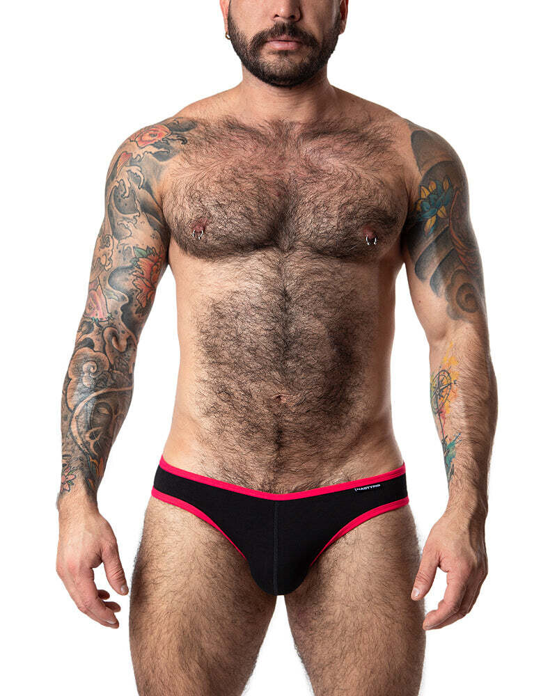 NASTY PIG PROFILE LOWRISE BRIEF BLACK & RED, Size: S