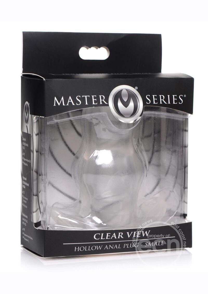 MASTER SERIES CLEAR VIEW HOLLOW ANAL PLUG, Size: SMALL