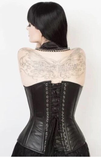 EVEREST FAUX LEATHER OVERBUST CORSET