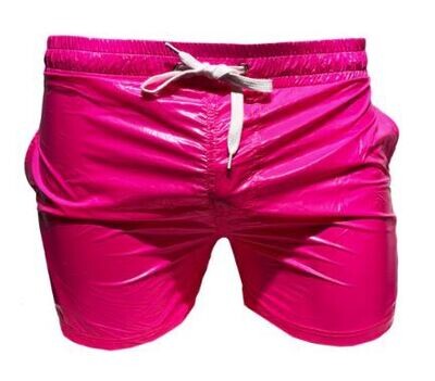KNOBS HIGH GLOSS SHORTS HOT PINK, Size: SMALL