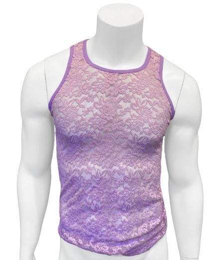 KNOBS LAVENDAR LACE TANK, Size: SMALL