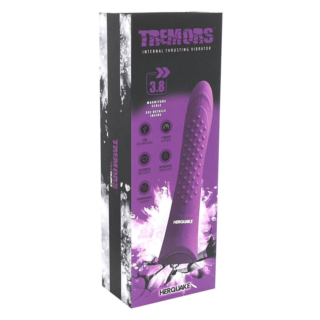 TREMORS THRUSTING VIBRATOR, Color: PURPLE