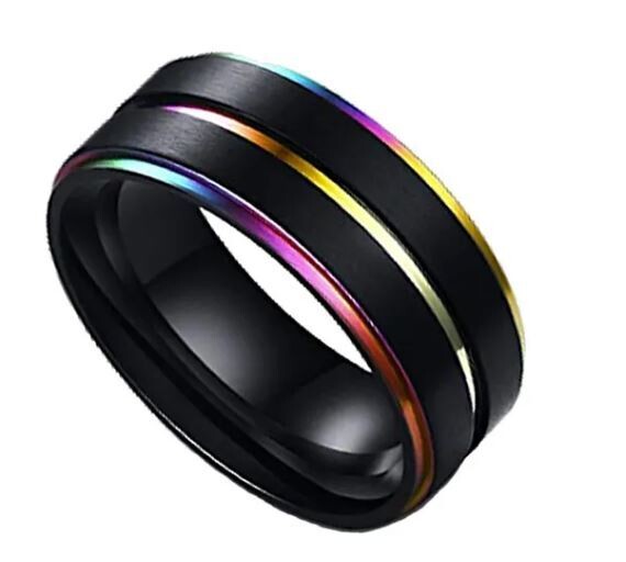 RAINBOW IRIDESCENT PRIDE RING, Size: 5