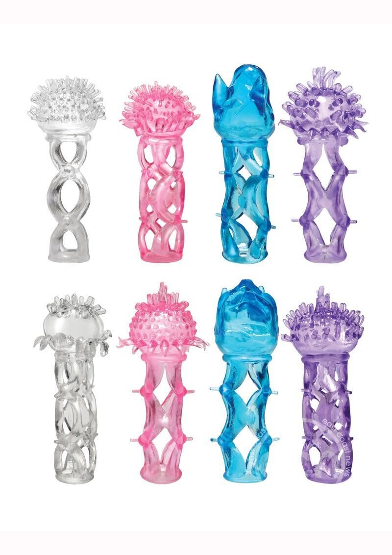 Fantasy X-Tensions Happy Top Stretchable Sleeve with Tickler Top and Penis Cage