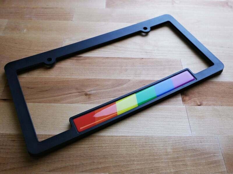 RAINBOW BAR LICENSE PLATE FRAME
