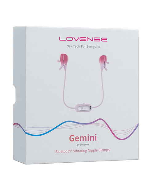 LOVENSE GEMINI VIBRATING NIPPLE CLAMPS PINK