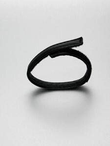 BLACK LEATHER VELCRO COCKRING