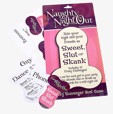 NAUGHTY NIGHT OUT SWEET,SLUT, OR SKANK GAME