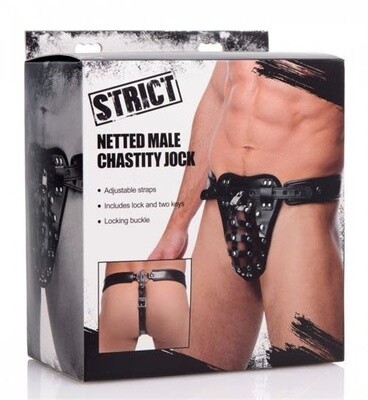 STRICT SAFETY NETTED MALE CHASTITY JOCK