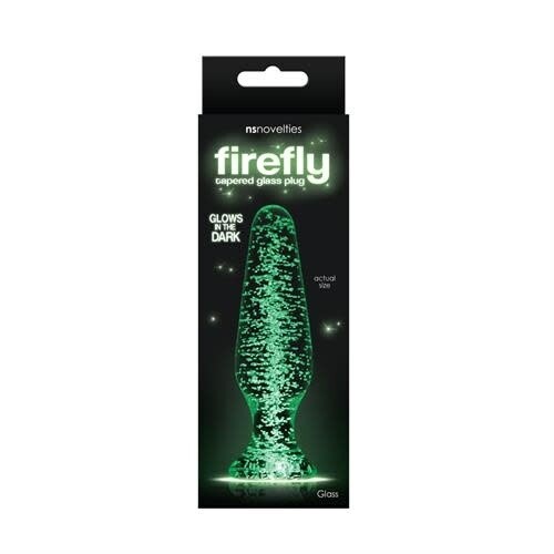 FIREFLY TAPERED GLASS BUTT PLUG 4.5inch GLOW IN THE DARK FIREFLY TAPERED GLASS BUTT PLUG 4.5inch GLOW IN THE DARK
