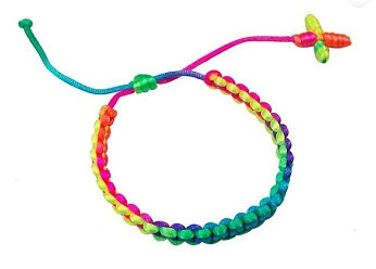 BRAIDED NEON RAINBOW BRACELET