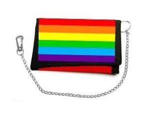 RAINBOW VELCRO W/ CHAIN WALLET