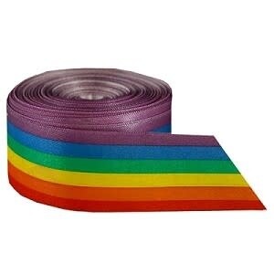RAINBOW SATIN RIBBON LG/ 1.25" x 10yds