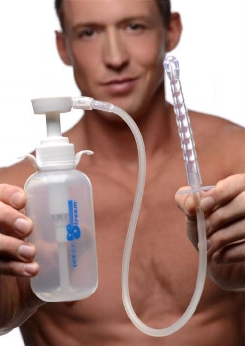 CLEAN STREAM PUMP ACTION ENEMA BOTTLE WITH NOZZLE