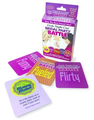 GIRLS NIGHT OUT BRIDAL PARTY BATTLE CHALLENGE CARD - 50% OFF