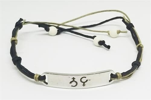 DOUBLE MALE W/ BEADS BRACELET