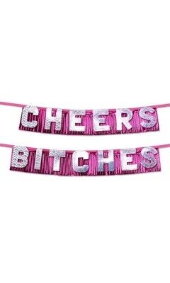 CHEERS BITCHES PARTY BANNER