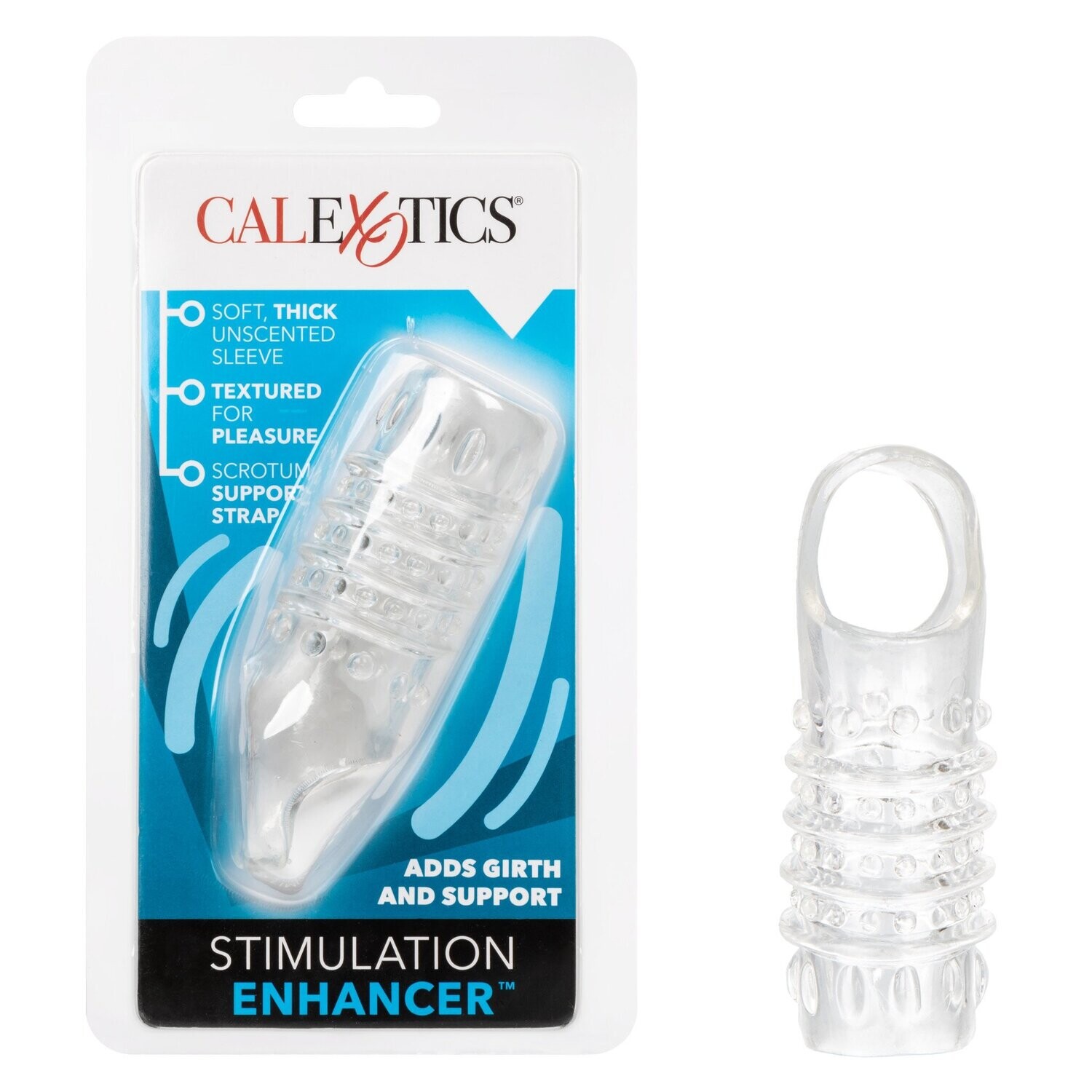 STIMULATION ENHANCER TEXTURED SLEEVE 4.25inch CLEAR