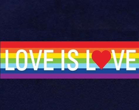 LOVE IS LOVE RAINBOW STICKER