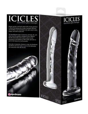ICICLES # 62 GLASS DILDO 6.5inch CLEAR