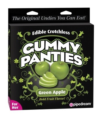 EDIBLE CROTCHLESS PANTIES FOR HER GUMMY GREEN APPLE