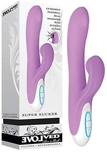 EVOLVED SUPER SUCKER G-SPOT VIBE WITH CLITORAL STIMULATOR