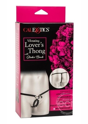 VIBRATING LOVERS THONG W/ STROKER BEADS
